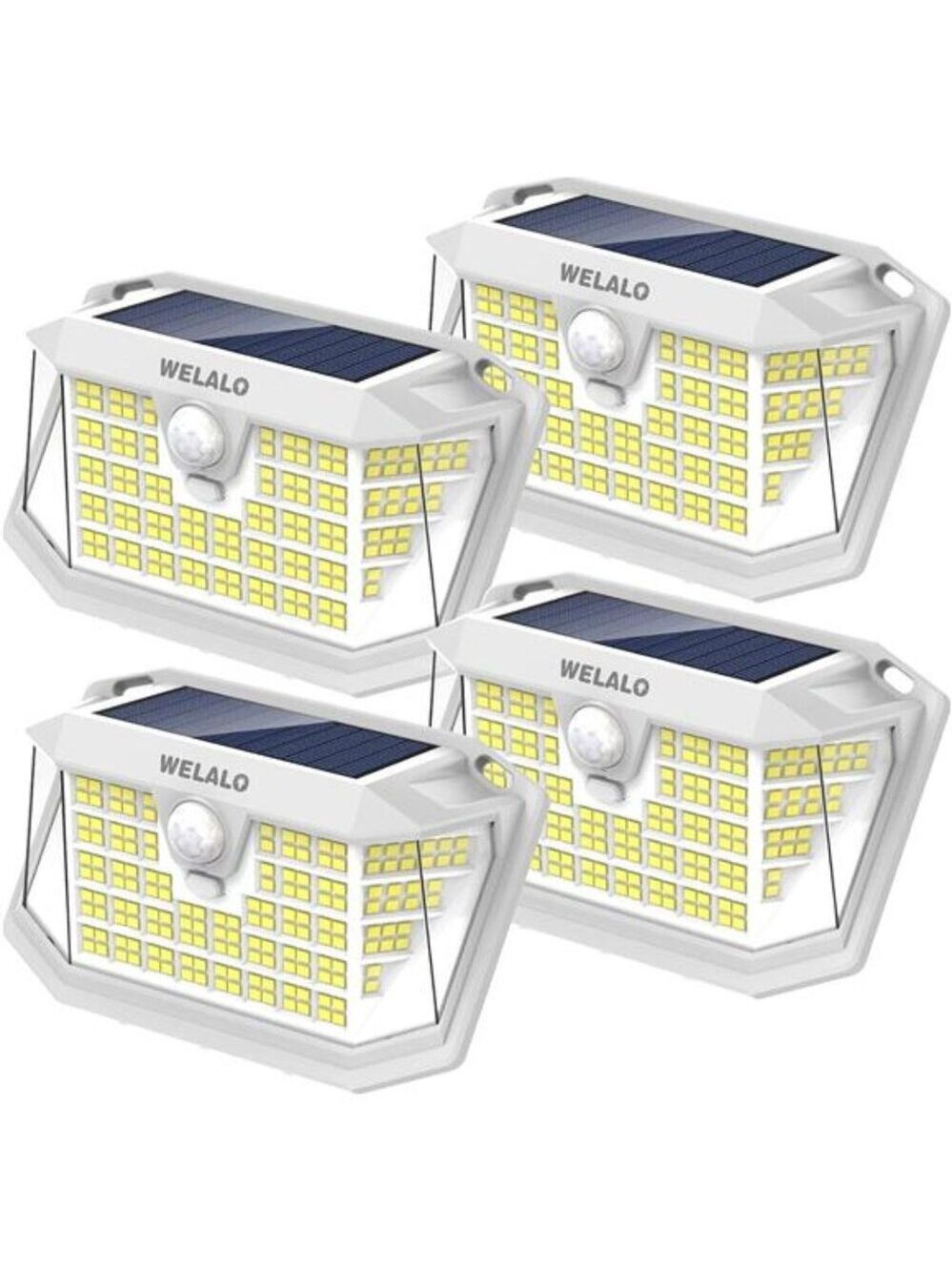 Solar Motion Sensor Lights Outdoor LED Wall Security Waterproof Yard Patio Fence